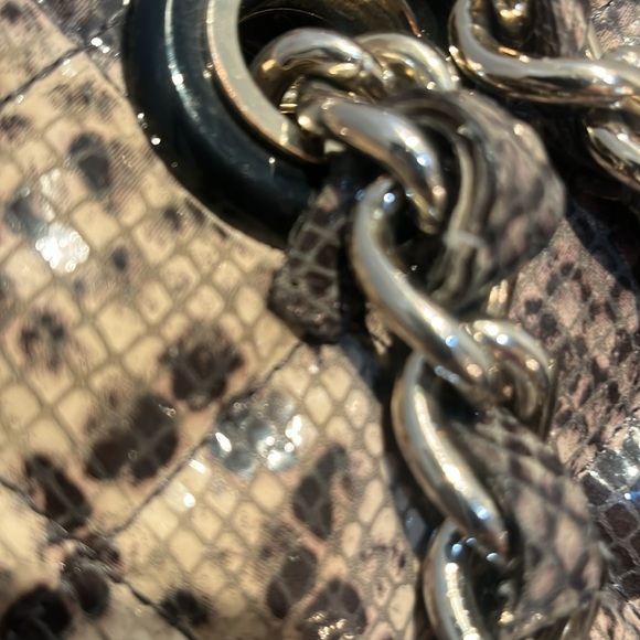 KATE SPADE Gold Coast Maryanne quilted snake print chain strap handbag purse - Picture 7 of 8